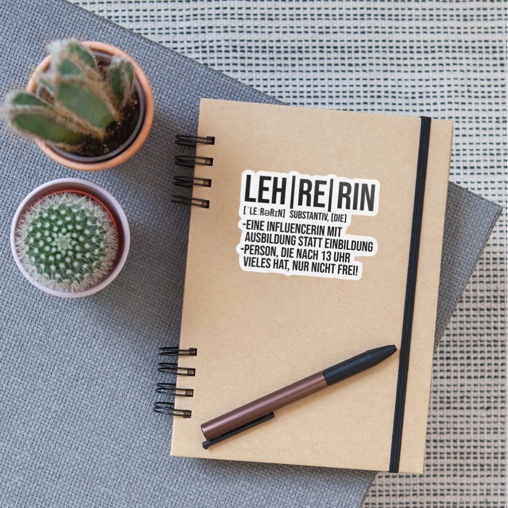 Leh-re-rin - Sticker - Mattweiß