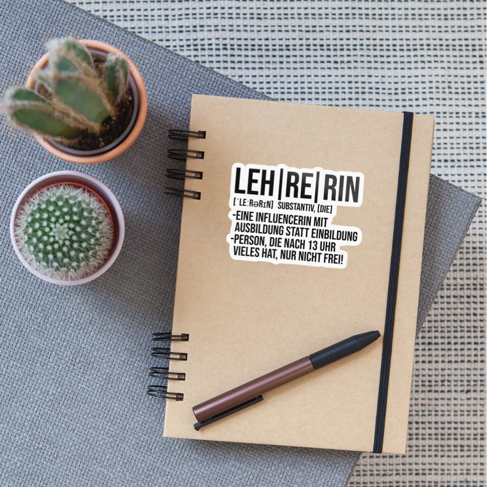 Leh-re-rin - Sticker - Weiß glänzend
