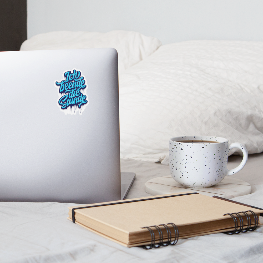 Ich beende die Stunde - Sticker - Mattweiß