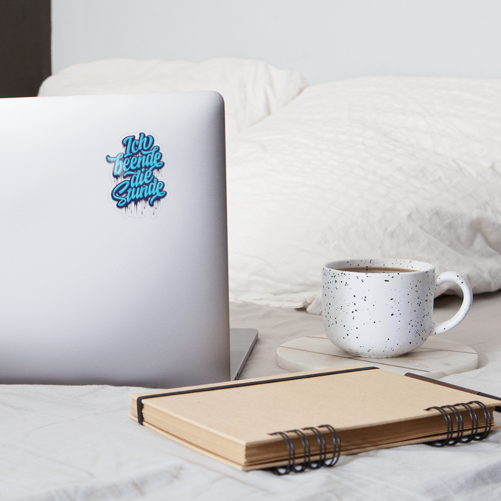 Ich beende die Stunde - Sticker - Transparent glänzend