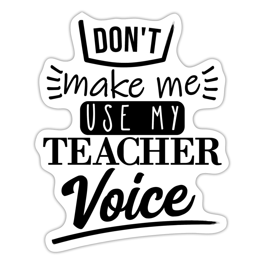 Teacher Voice - Sticker - Mattweiß