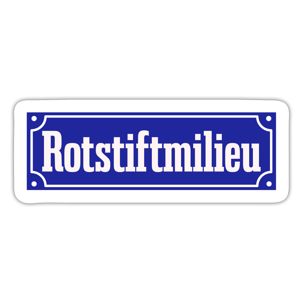 Rotstiftmilieu - Sticker - Mattweiß