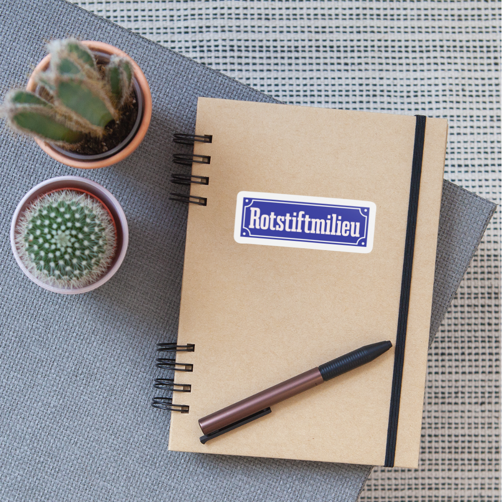 Rotstiftmilieu - Sticker - Mattweiß