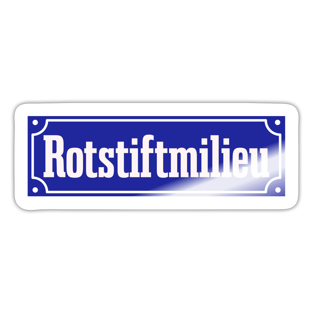 Rotstiftmilieu - Sticker - Weiß glänzend
