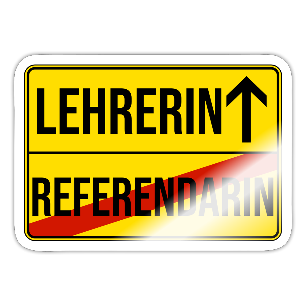 Lehrerin - Sticker - Weiß glänzend