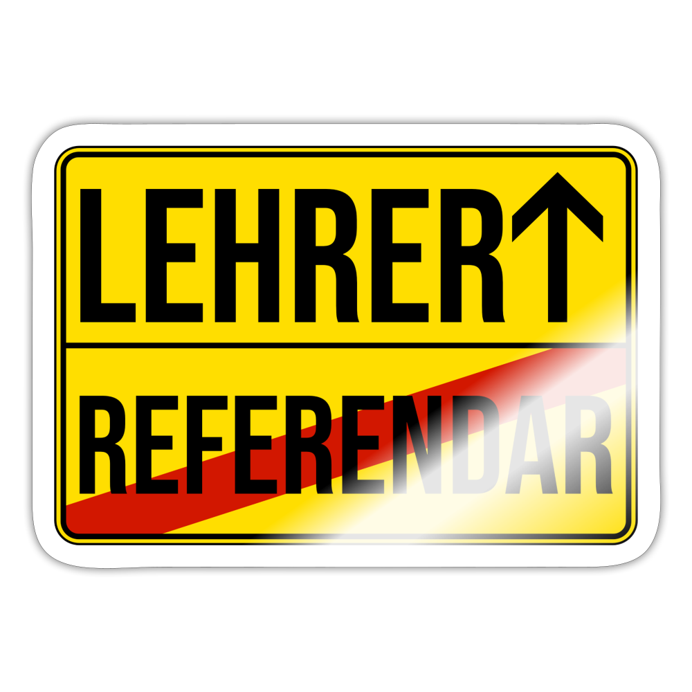 Lehrer - Sticker - Weiß glänzend