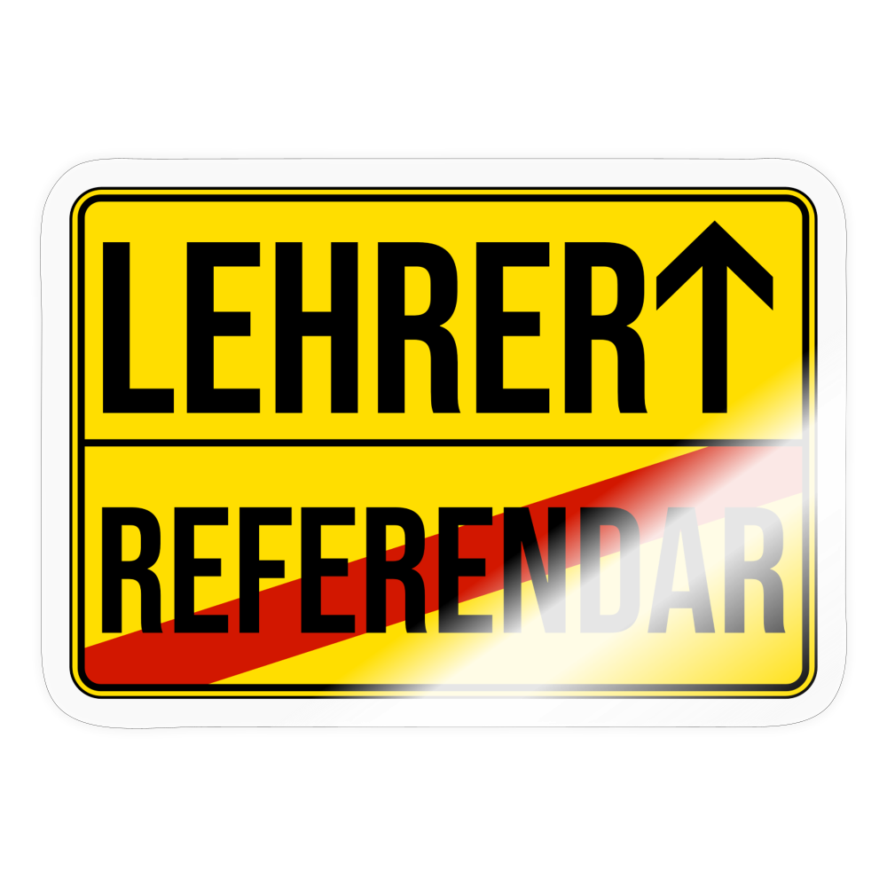 Lehrer - Sticker - Transparent glänzend