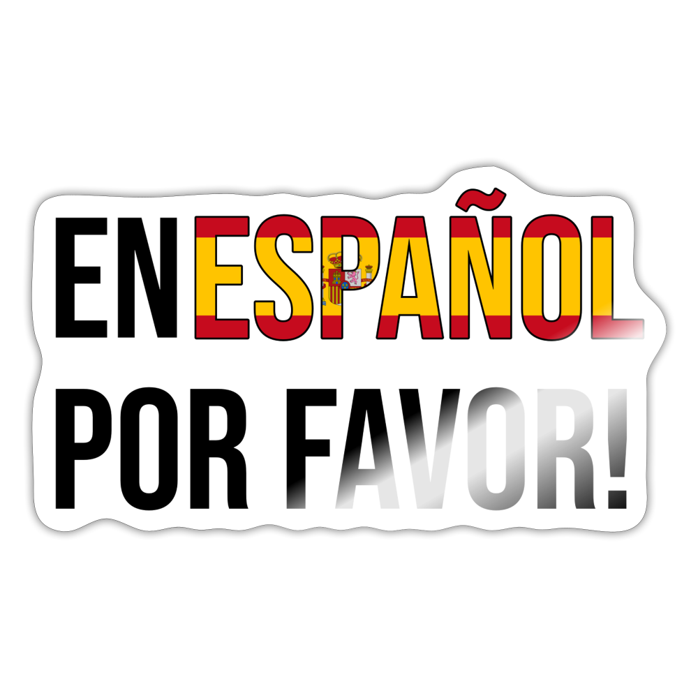 en español por favor - Weiß glänzend