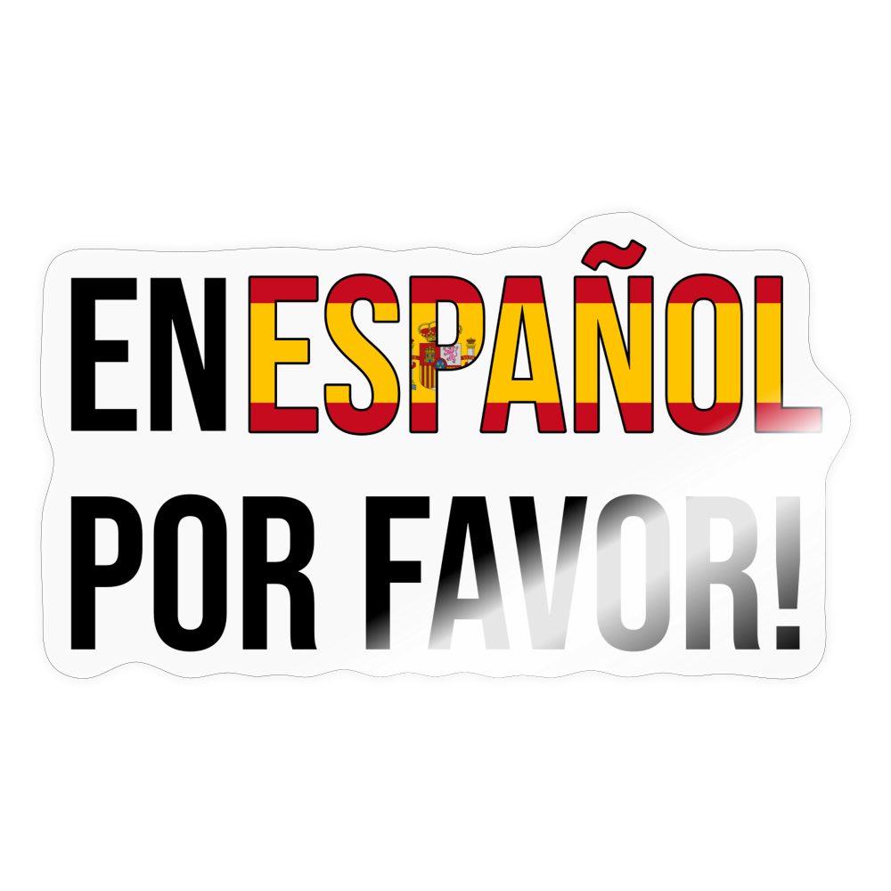 en español por favor - Transparent glänzend