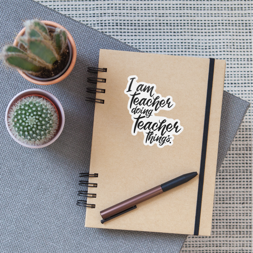 teacher things - Sticker - Mattweiß