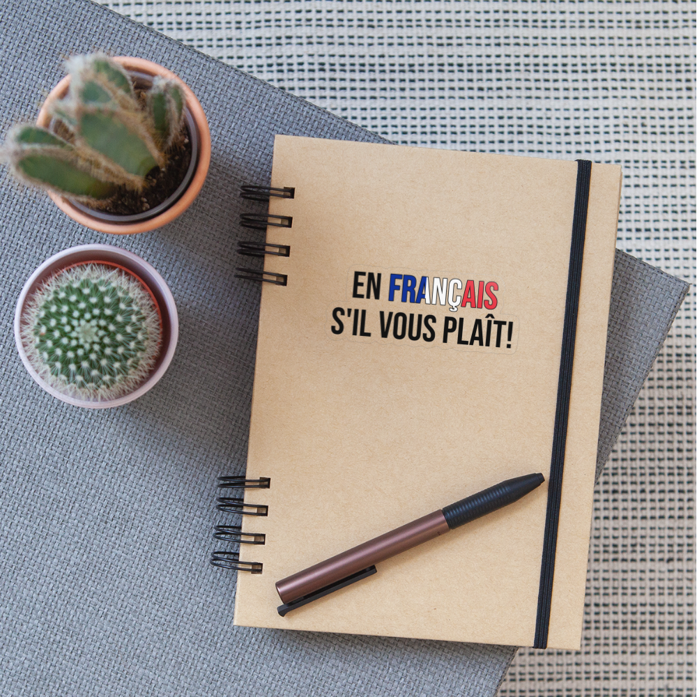 en francais s'il vous plait - Sticker - Transparent glänzend