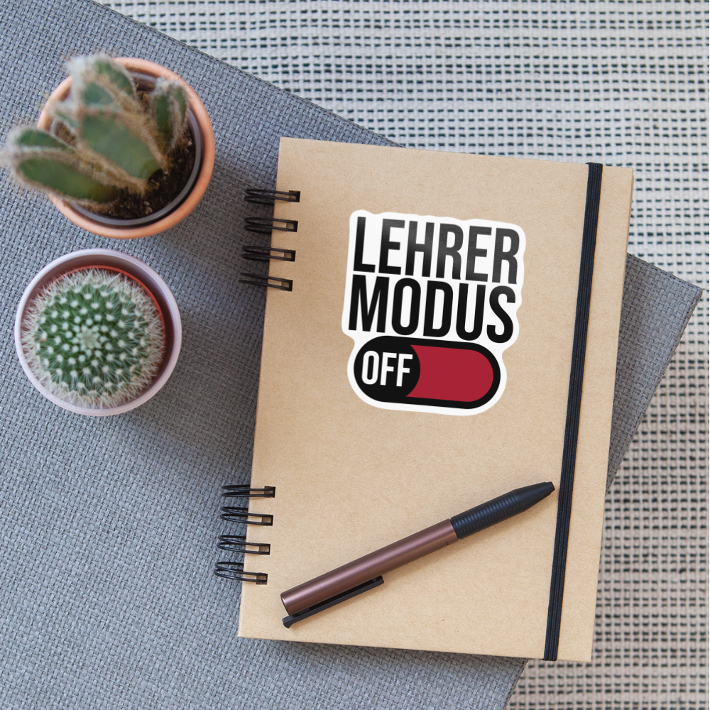 Lehrer Modus off - Sticker - Weiß glänzend