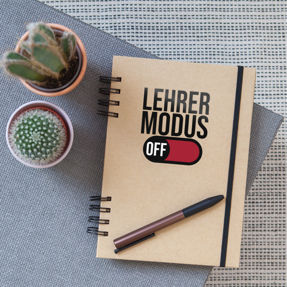 Lehrer Modus off - Sticker - Transparent glänzend