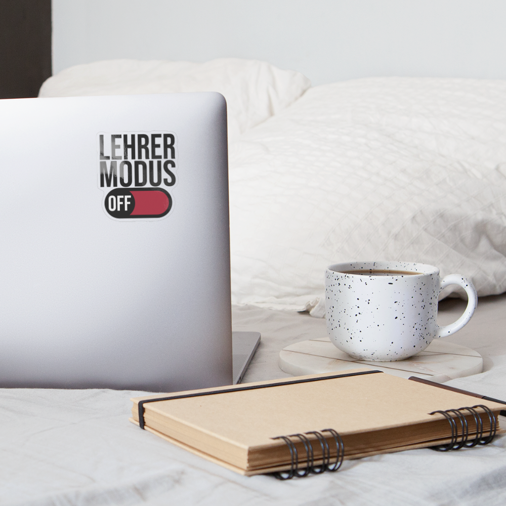 Lehrer Modus off - Sticker - Transparent glänzend