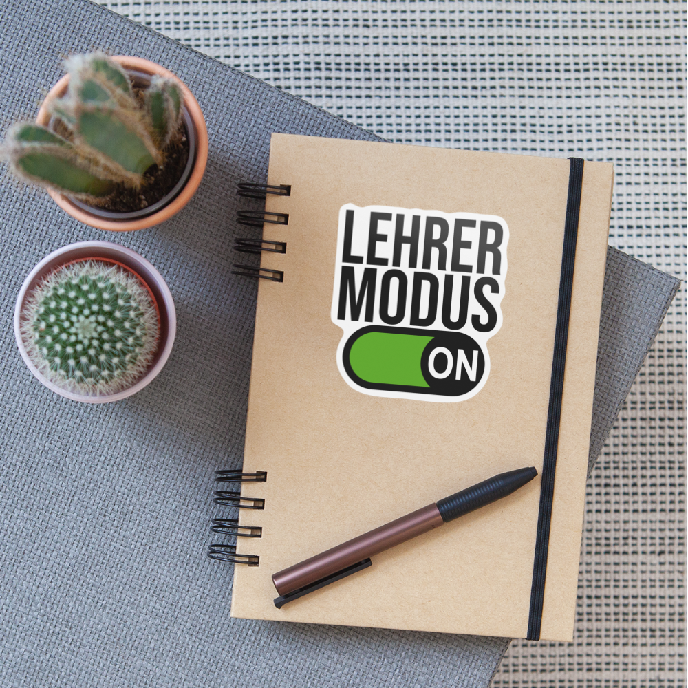 Lehrer Modus on - Sticker - Mattweiß