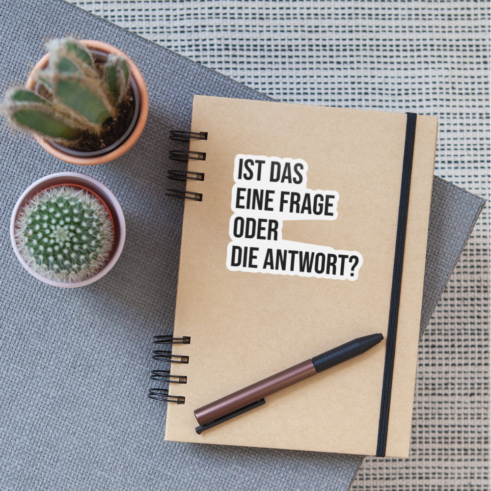 Frage oder Antwort? - Sticker - Mattweiß