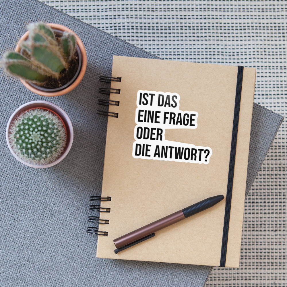 Frage oder Antwort? - Sticker - Weiß glänzend