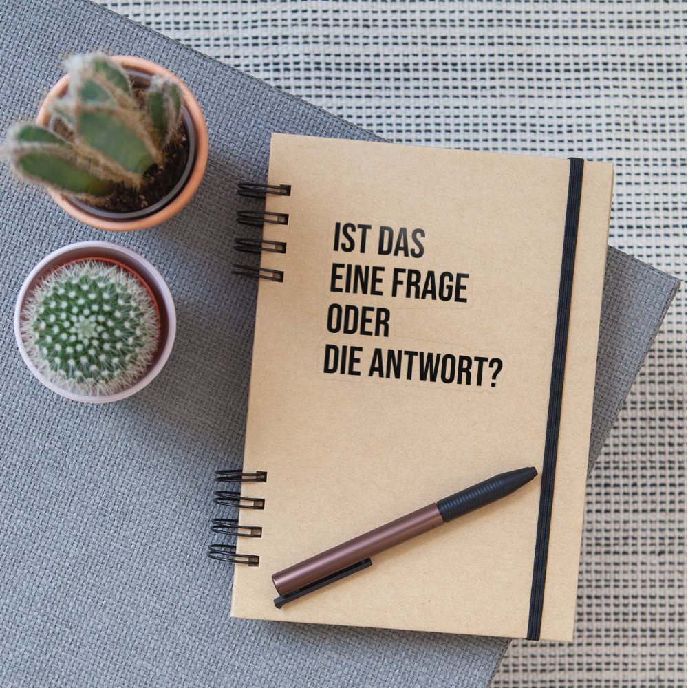 Frage oder Antwort? - Sticker - Transparent glänzend