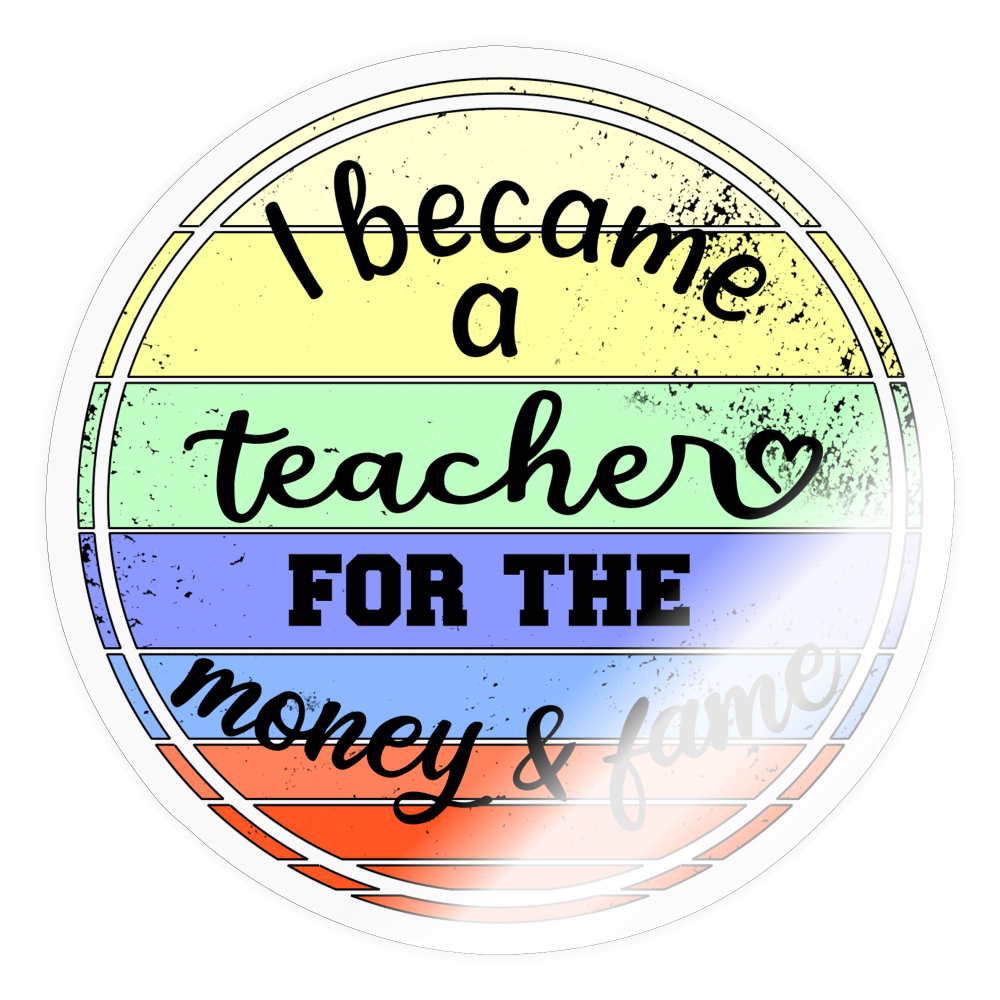 Money & Fame! - Sticker rund - Transparent glänzend