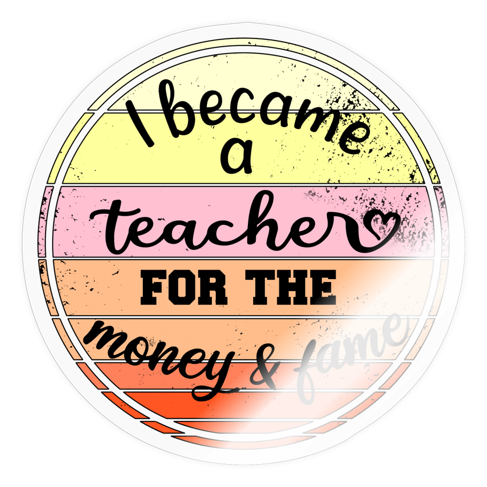 Money & Fame! - Sticker rund - Transparent glänzend
