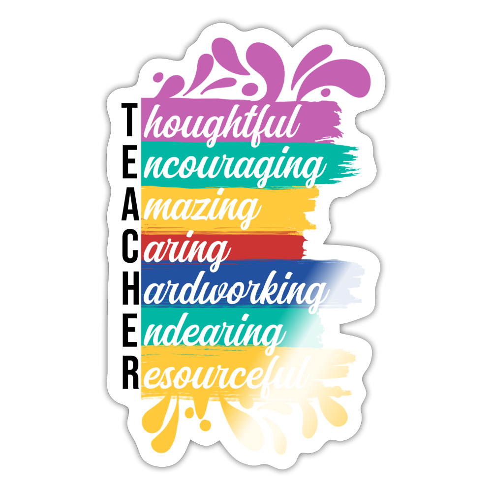 TEACHER - Sticker - Weiß glänzend
