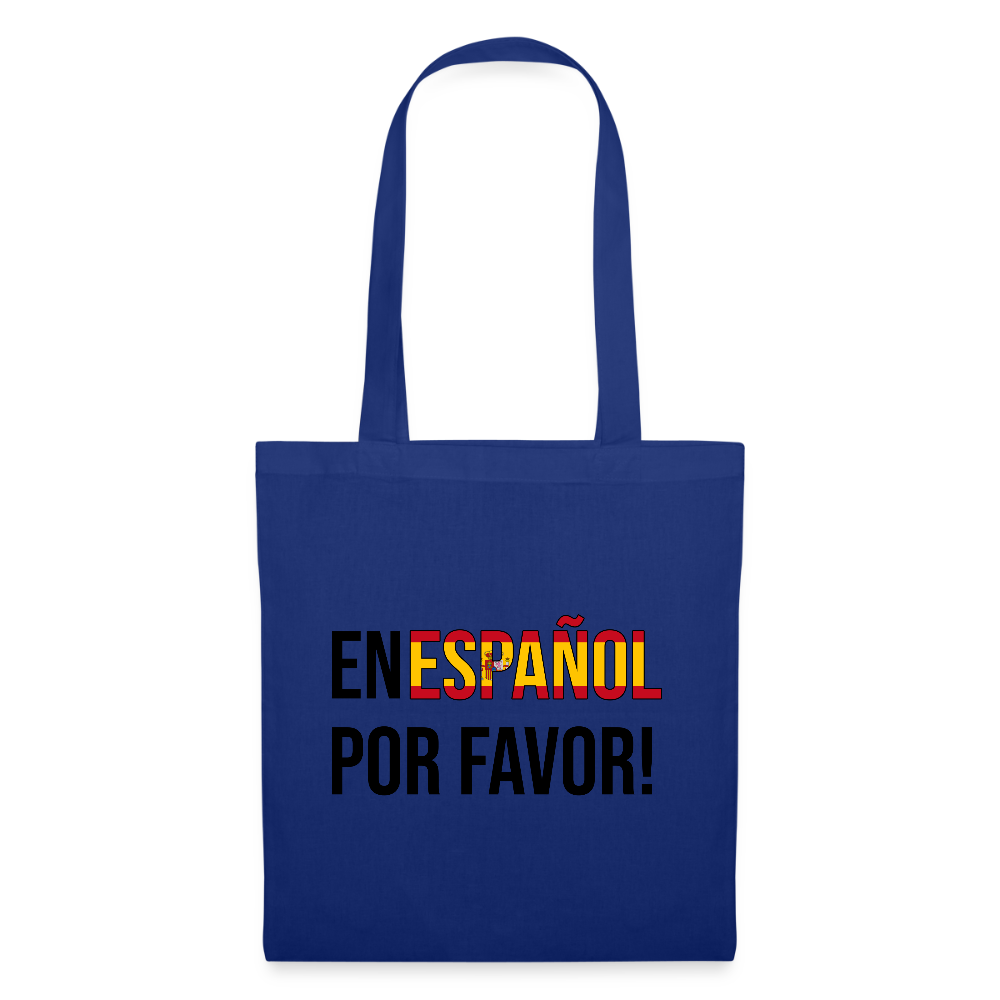 En Español por vavor - Stoffbeutel - Royalblau