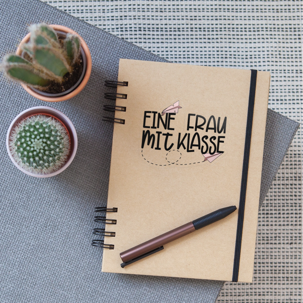 Frau mit Klasse - Sticker - Transparent glänzend