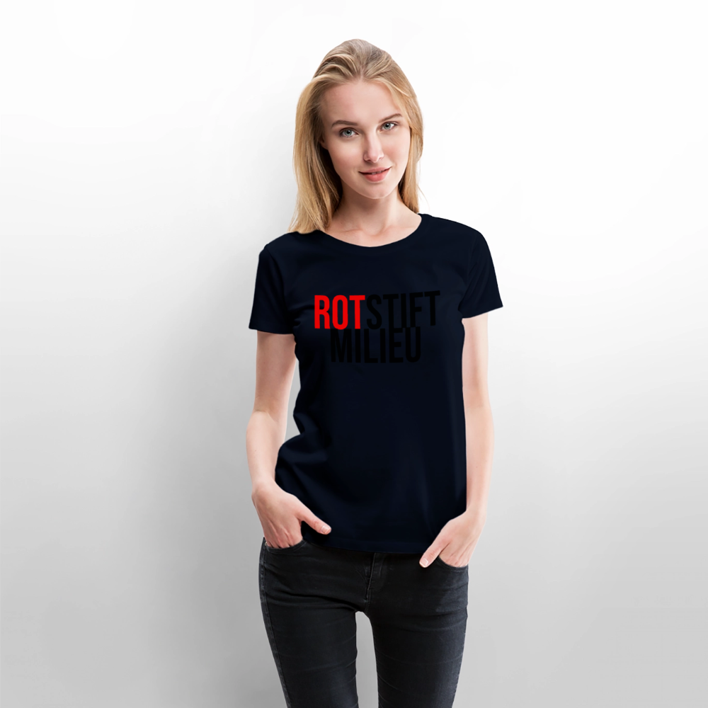 Rotstiftmilieu - Frauen Premium T-Shirt - Navy