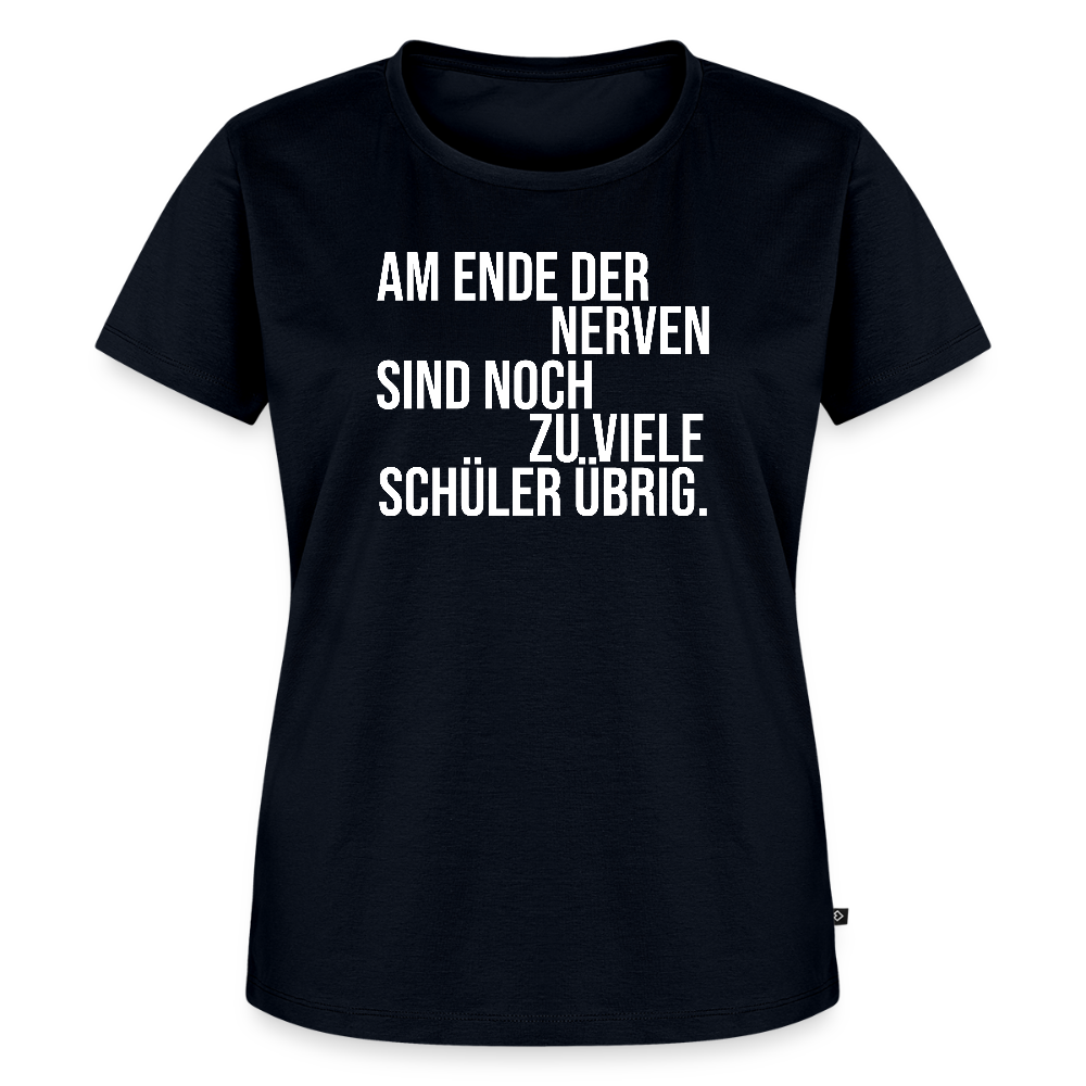 zu viele Schüler - Frauen Premium T-Shirt - Navy