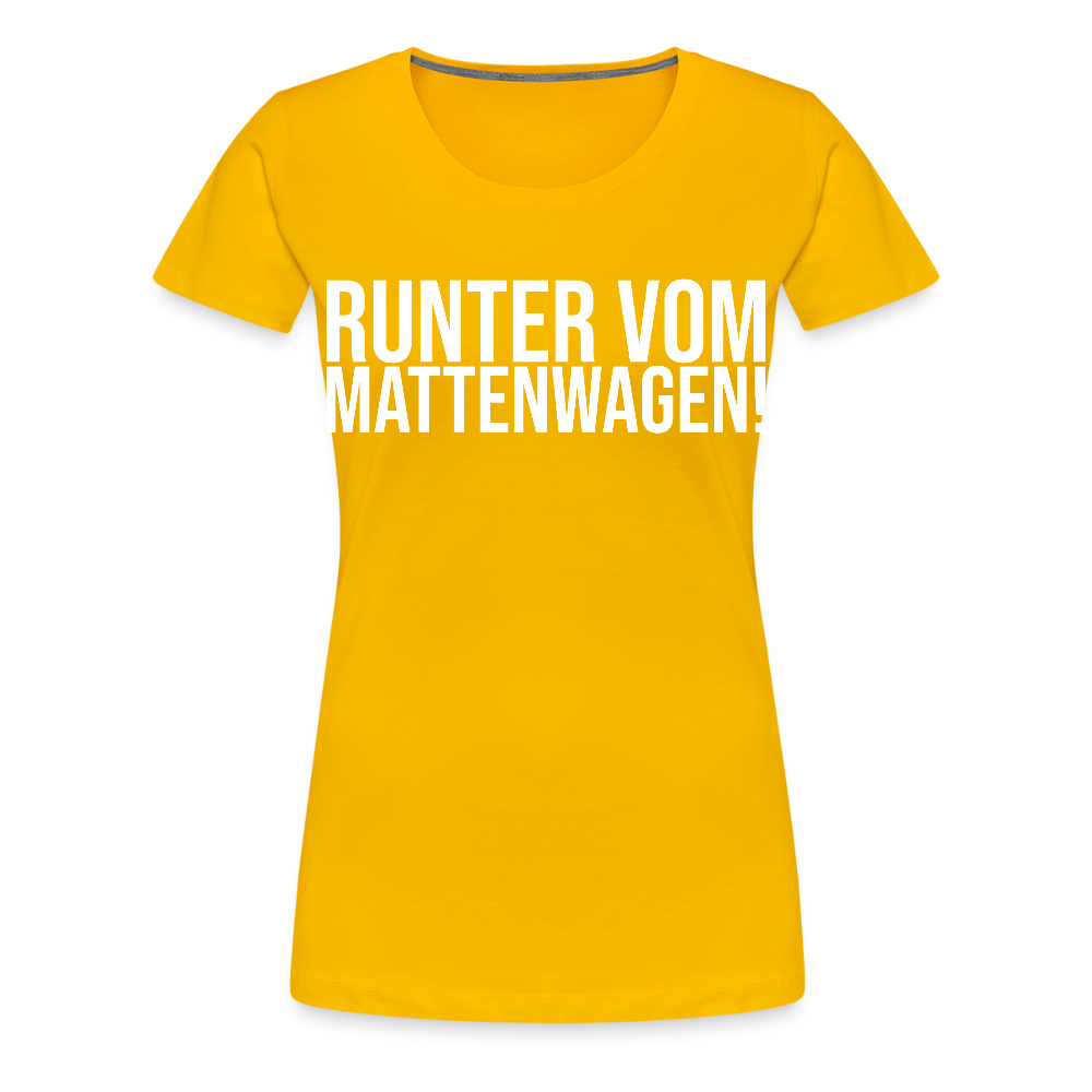Mattenwagen - Frauen Premium T-Shirt - Sonnengelb