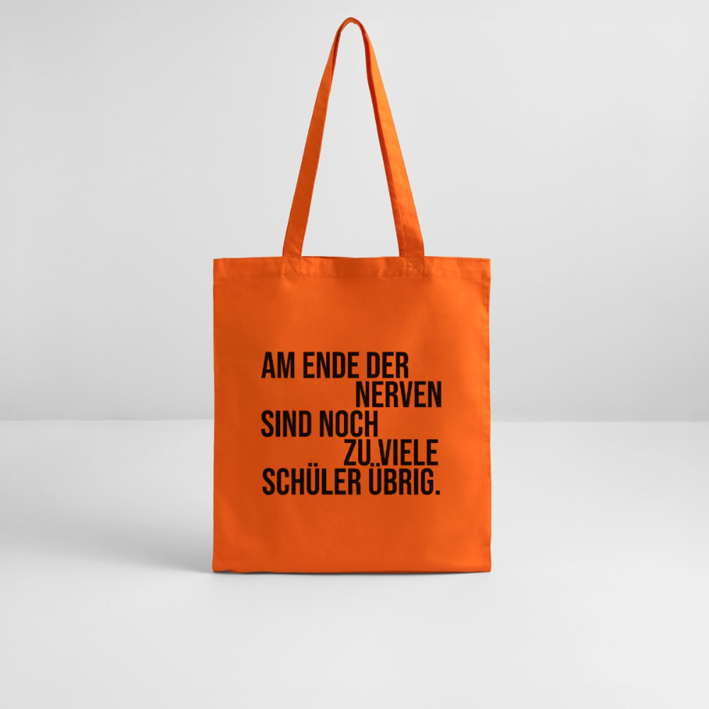 Zu viele Schüler - Bio-Stoffbeutel - Tieforange