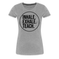 Inhale. Exhale. Teach. - Frauen Premium T-Shirt - Grau meliert