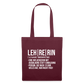 Leh-re-rin - Stoffbeutel - Burgunderrot