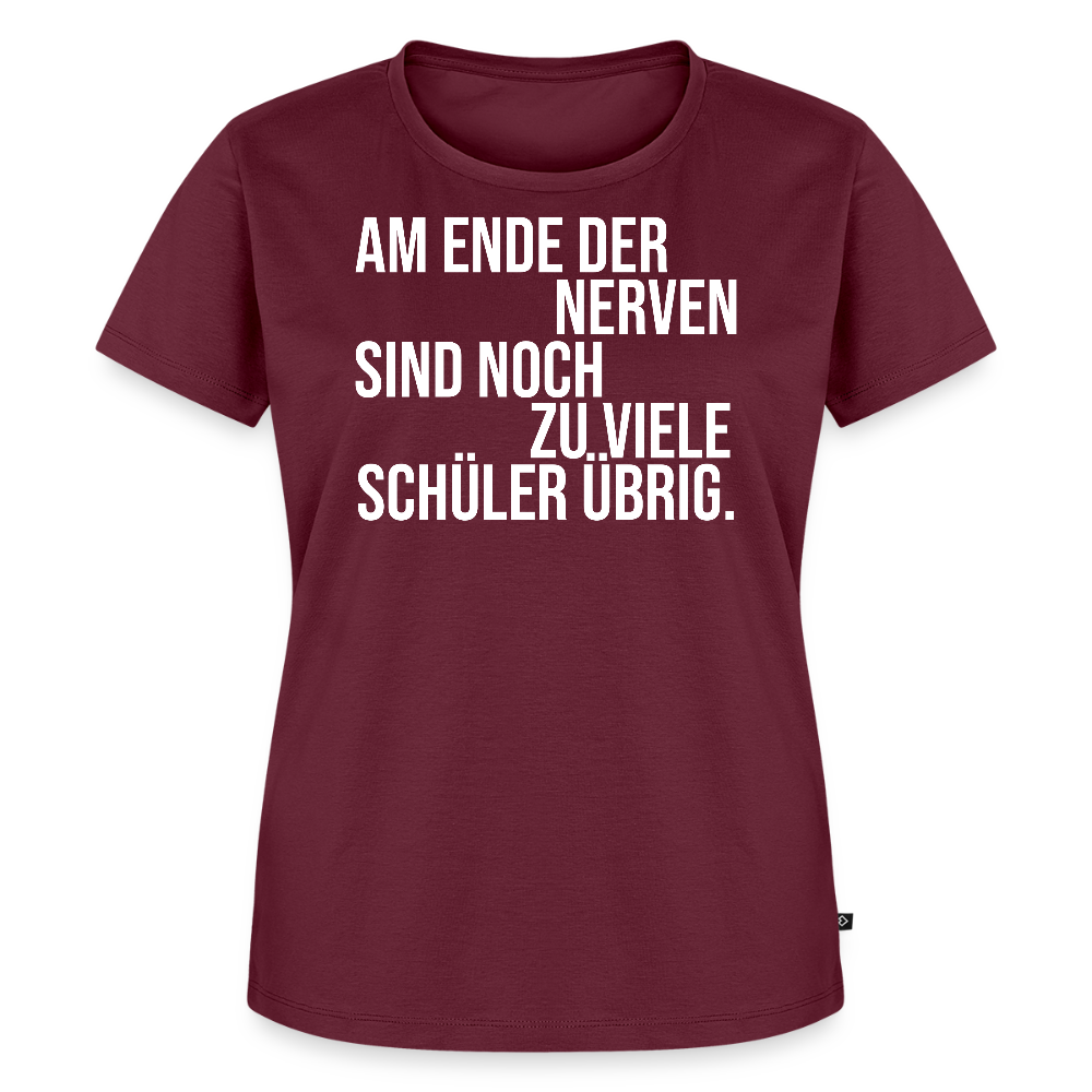 Zu viele Schüler - Frauen Premium T-Shirt - Burgunderrot