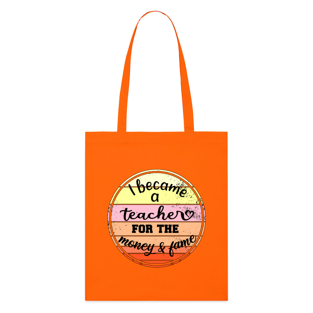 Became a teacher - Bio-Stoffbeutel - Tieforange