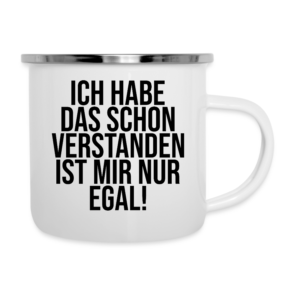 Verstanden - Emaille-Tasse - Weiß