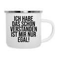 Verstanden - Emaille-Tasse - Weiß