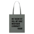 Lehrkraftkram - Bio-Stoffbeutel - Anthrazit