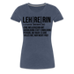 Leh-re-rin - Frauen Premium T-Shirt - Blau meliert