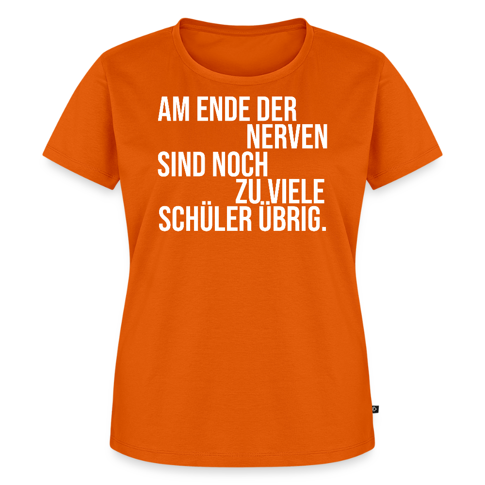 Zu viele Schüler - Frauen Premium T-Shirt - Orange 