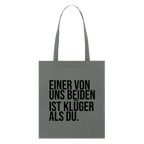 Klüger als du - Bio-Stoffbeutel - Anthrazit