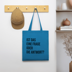 Frage?! - Bio-Stoffbeutel - Königsblau