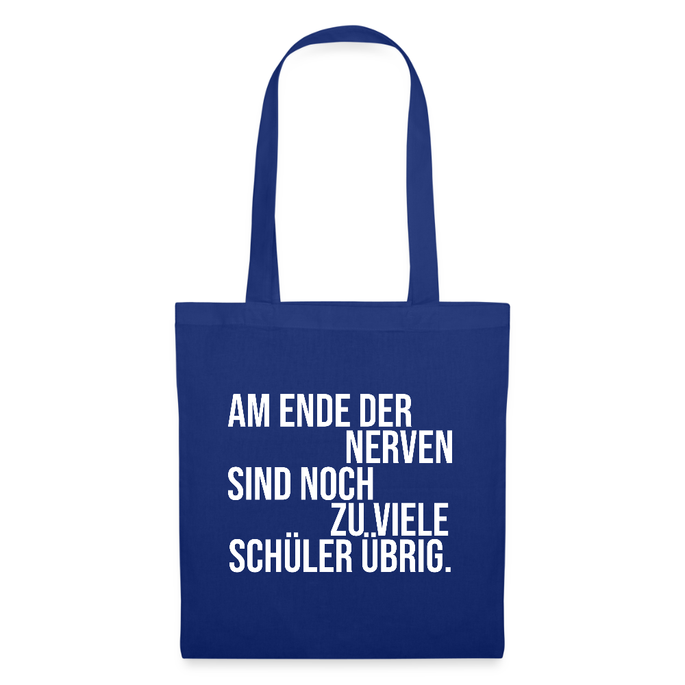 Zu viele Schüler - Stoffbeutel - Royalblau