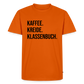 Kaffee. Kreide. Klassenbuch - Männer Premium T-Shirt - Orange 