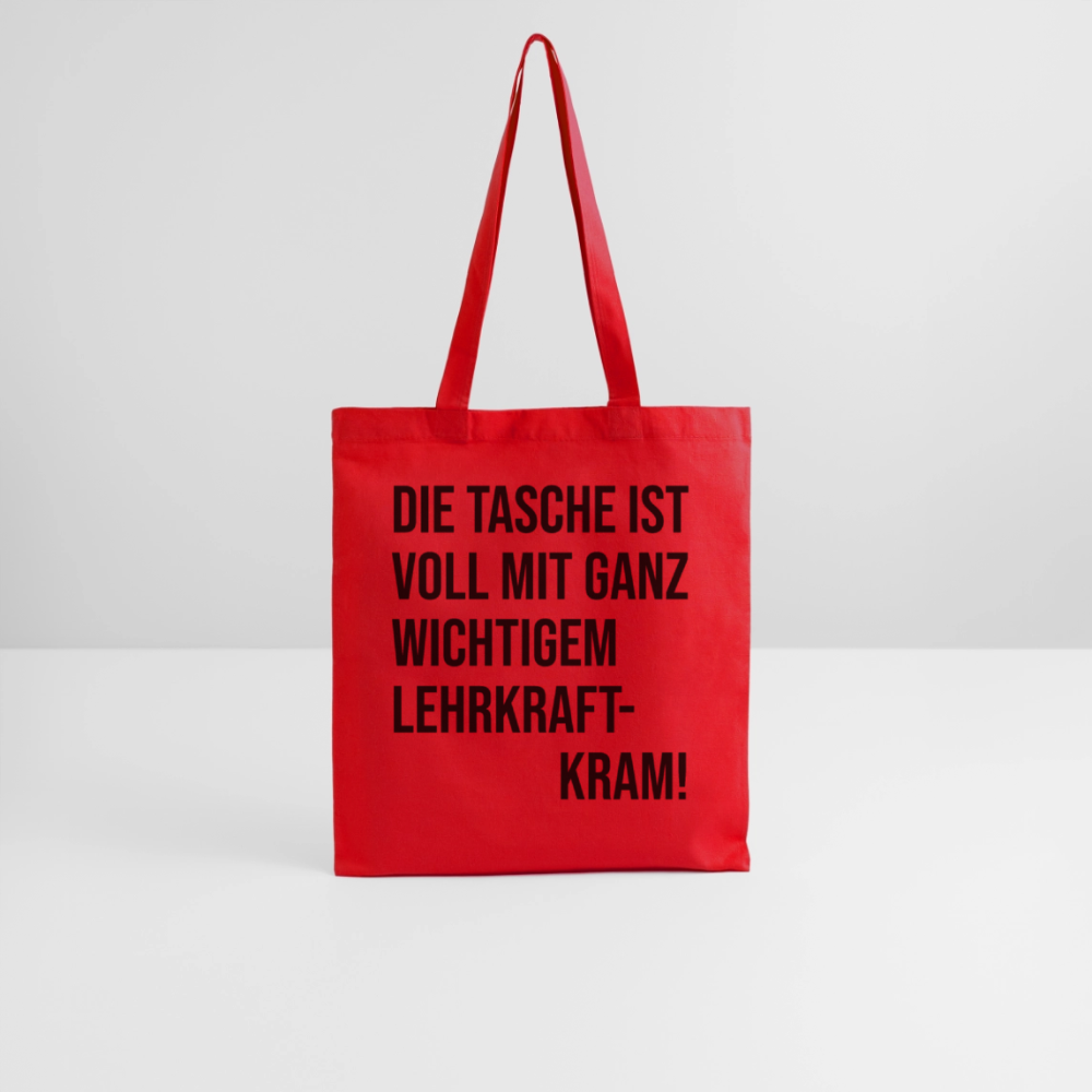 Lehrkraftkram - Stoffbeutel - Rot