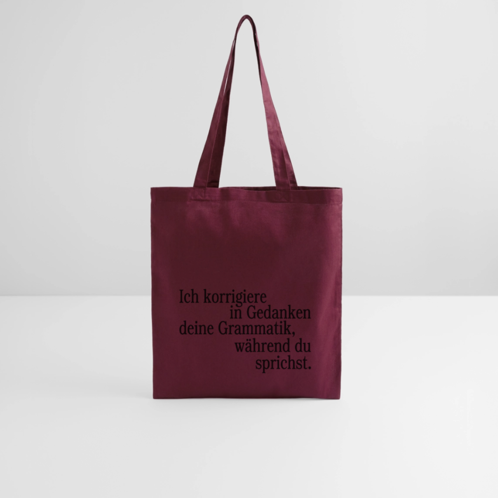 Grammatik - Stoffbeutel - Burgunderrot