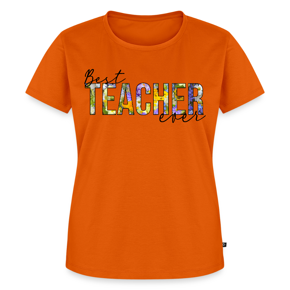 Best Teacher Ever - Frauen Premium T-Shirt - Orange 