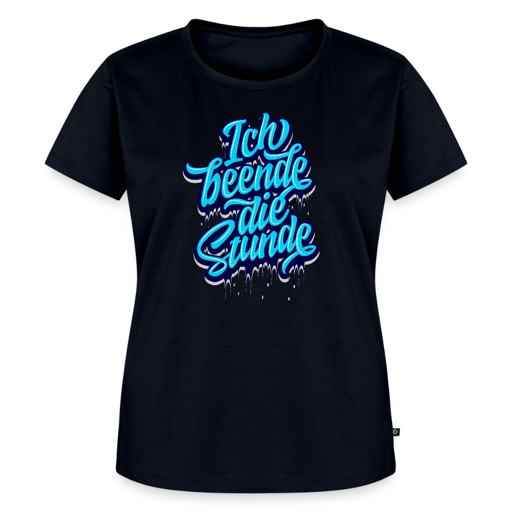 Ich beende die Stunde - Frauen Premium T-Shirt - Navy