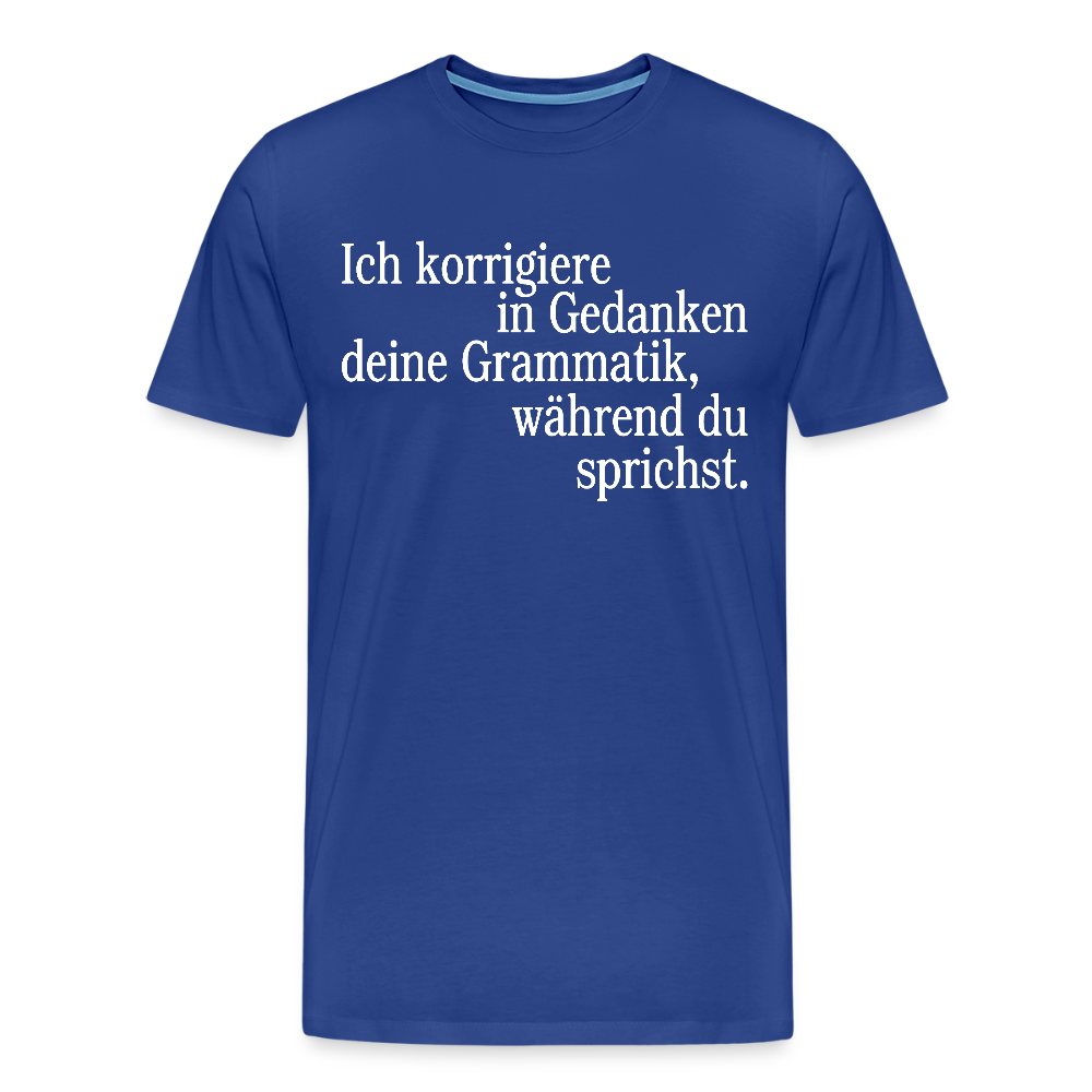 Grammatik - Männer Premium T-Shirt - Königsblau