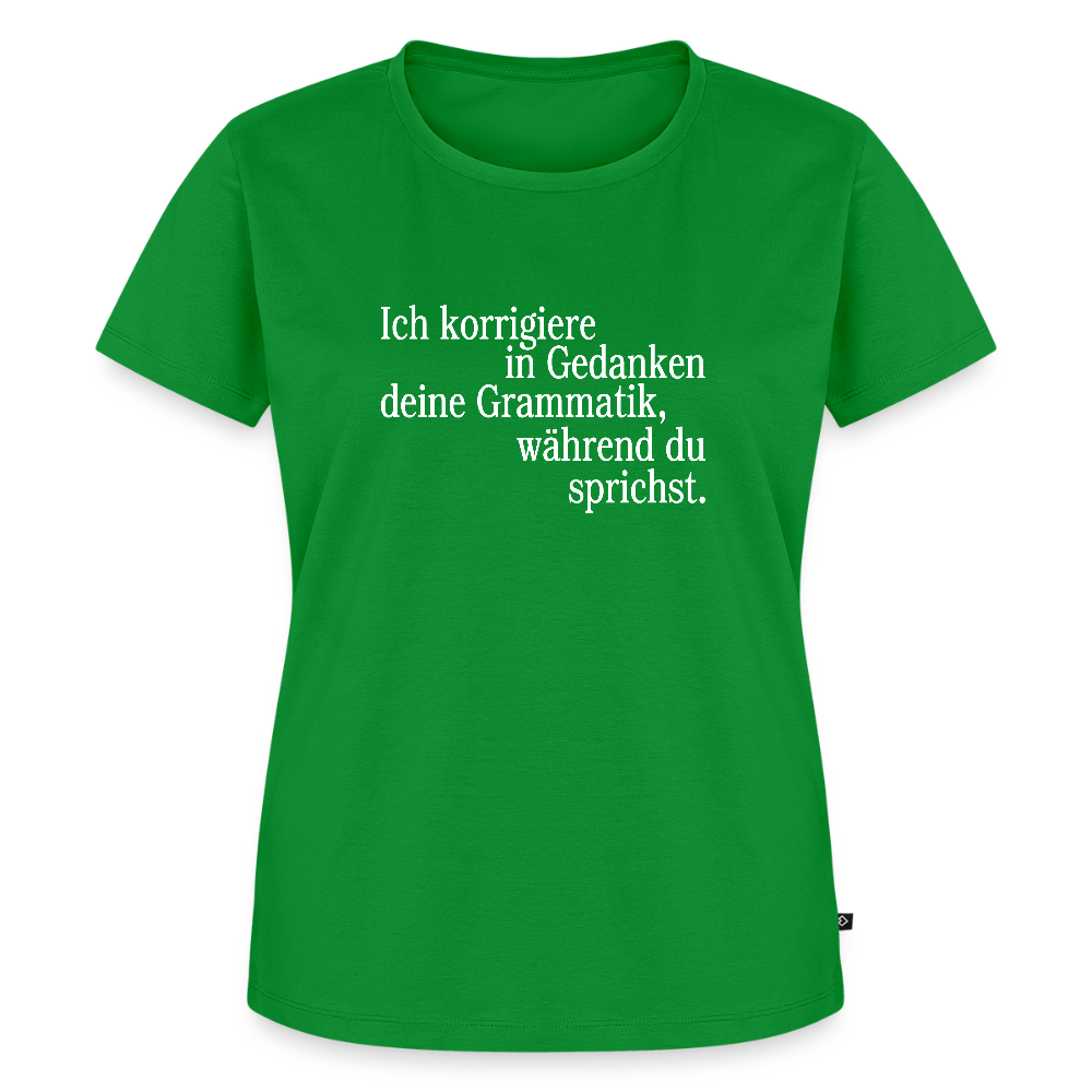 Grammatik - Frauen Premium T-Shirt - Grün